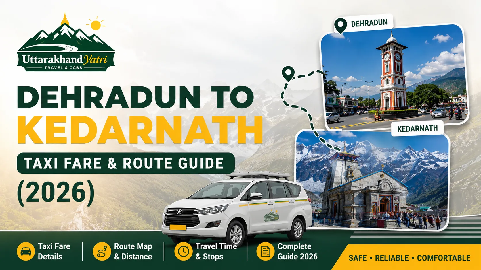 Taxi on the Dehradun to Kedarnath mountain route in Uttarakhand