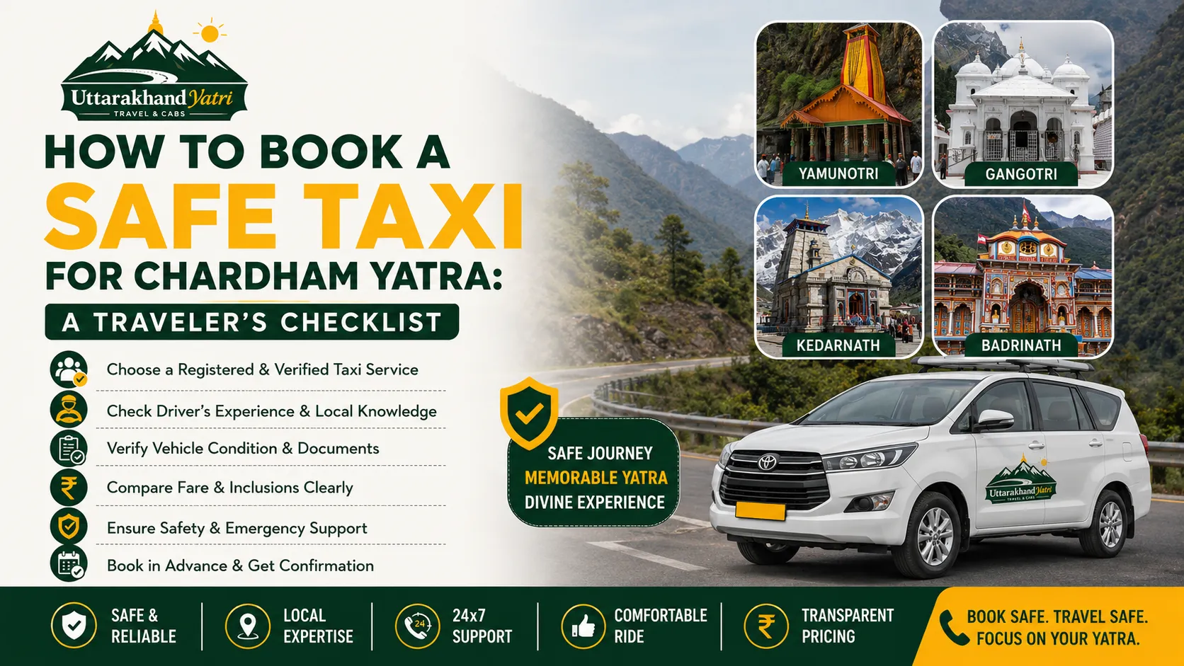 How to Book a Safe Taxi for Chardham Yatra: A Traveler's Checklist