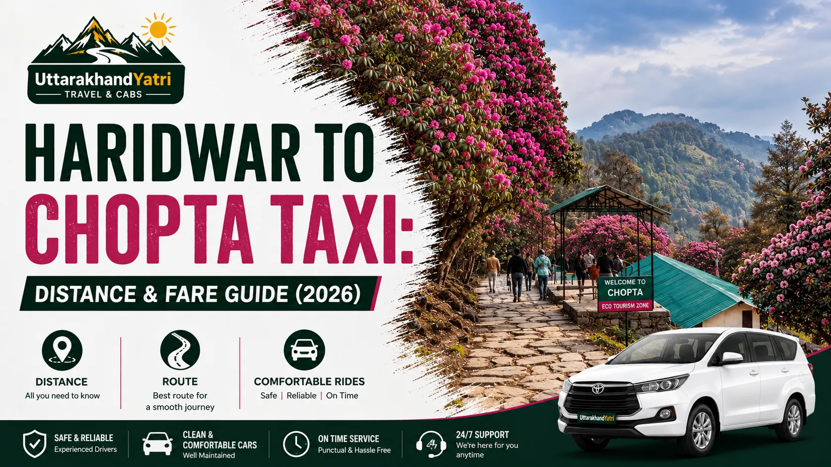 Haridwar to Chopta Taxi: Distance, Fare & Route Guide