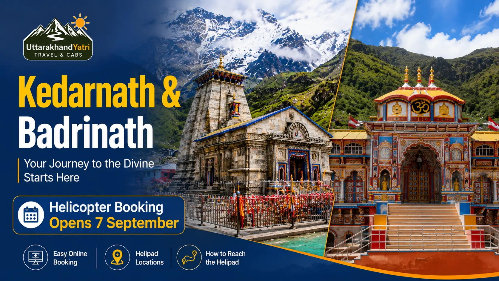 Do Dham Yatra package Kedarnath and Badrinath taxi itinerary